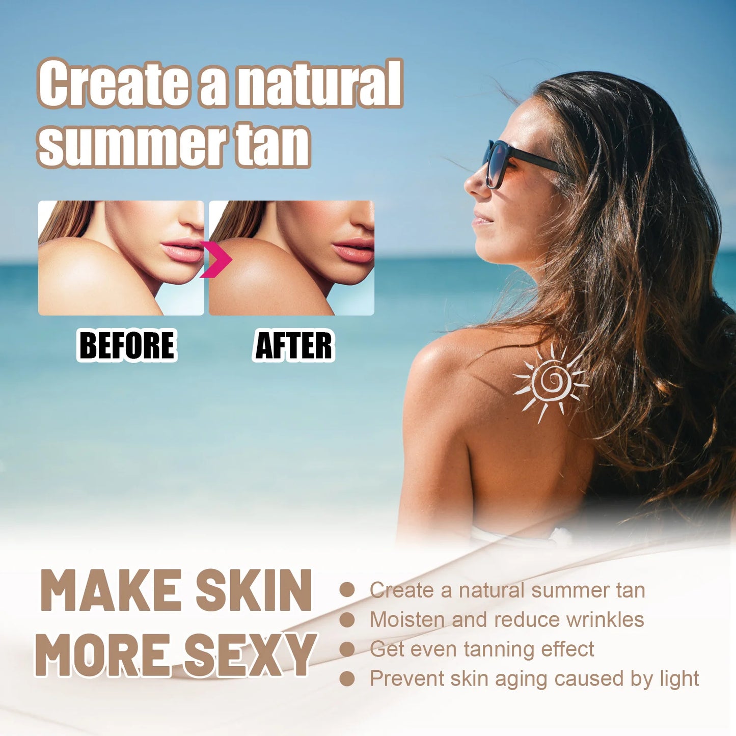 Tanning Mist Sunscreen Lotion Spray for Golden Glow