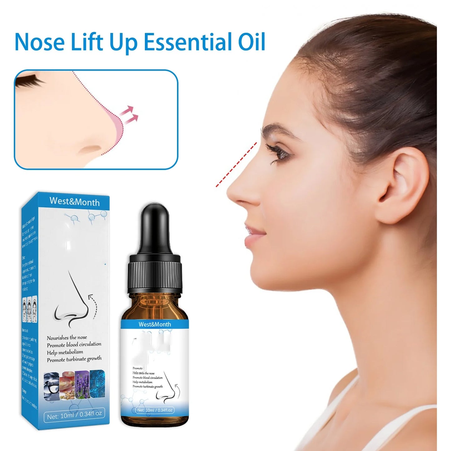 Nose Tightening Oil for Natural Straightening Hydration and Massage Care