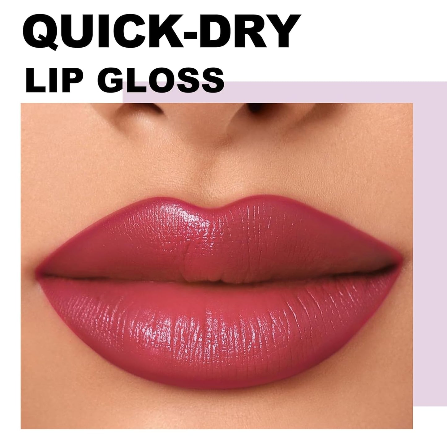 Matte Lip Glaze Moisturizing Long-Lasting Waterproof Non-Stick Lipstick Longwear No-Budge Liquid Lipcolor Makeup, Highly Pigmented Nourishing Lip Gloss for Lip Make up (02#, 0.08 Fl.Oz)