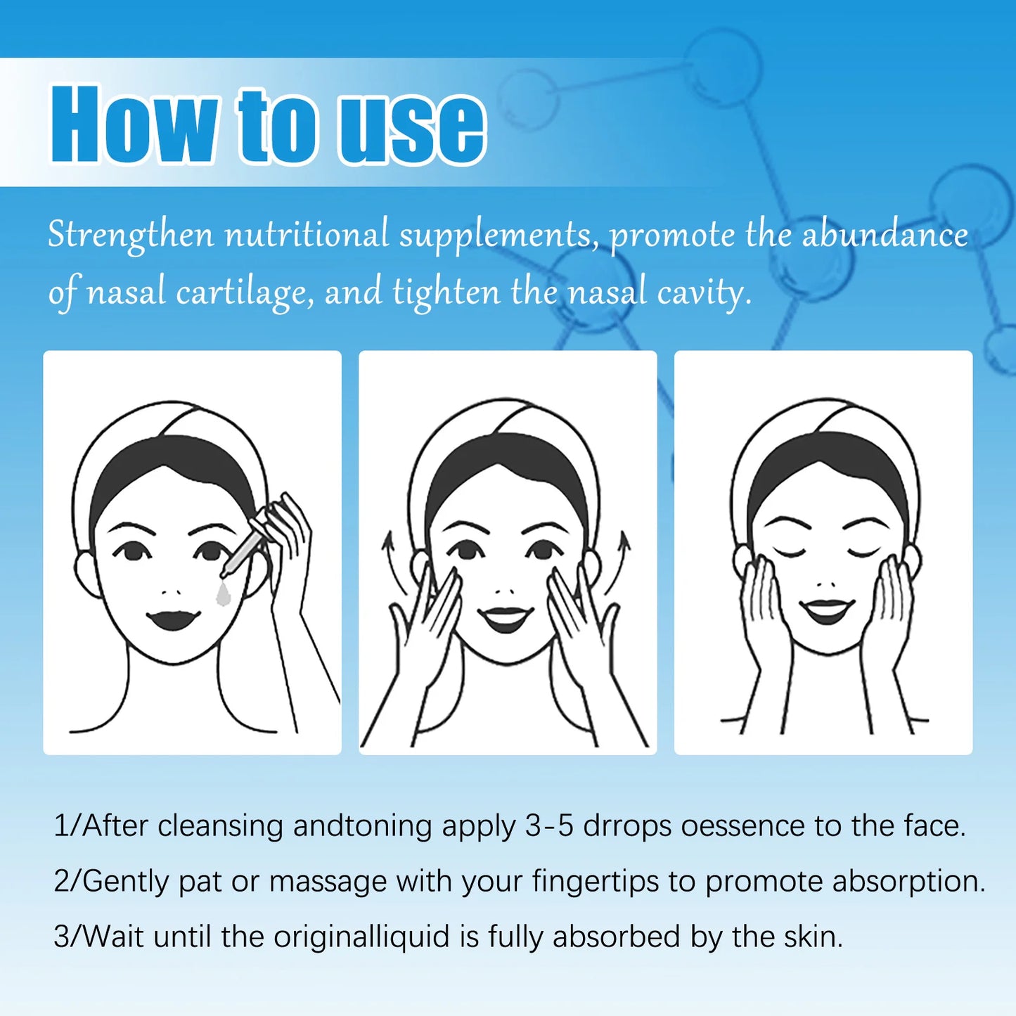 Nose Tightening Oil for Natural Straightening Hydration and Massage Care