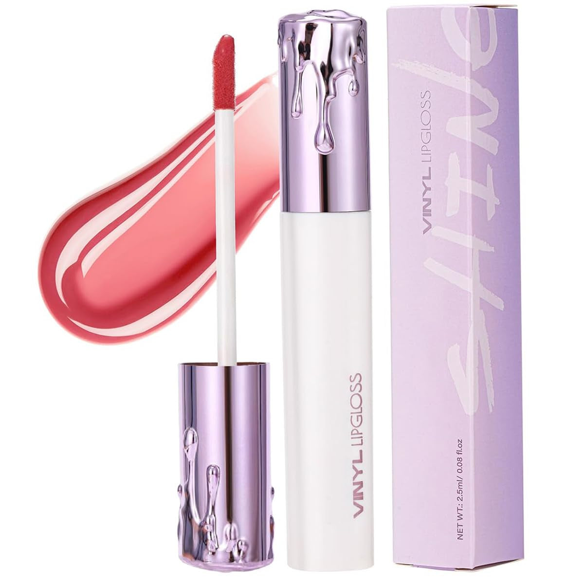Matte Lip Glaze Moisturizing Long-Lasting Waterproof Non-Stick Lipstick Longwear No-Budge Liquid Lipcolor Makeup, Highly Pigmented Nourishing Lip Gloss for Lip Make up (02#, 0.08 Fl.Oz)