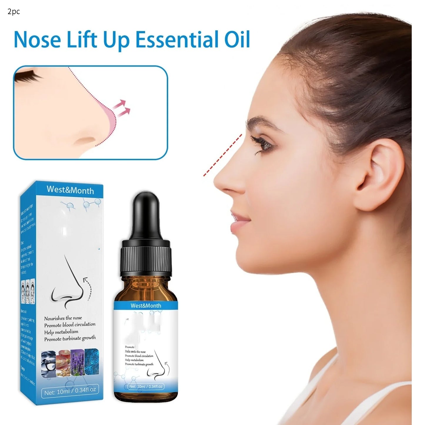 Nose Tightening Oil for Natural Straightening Hydration and Massage Care