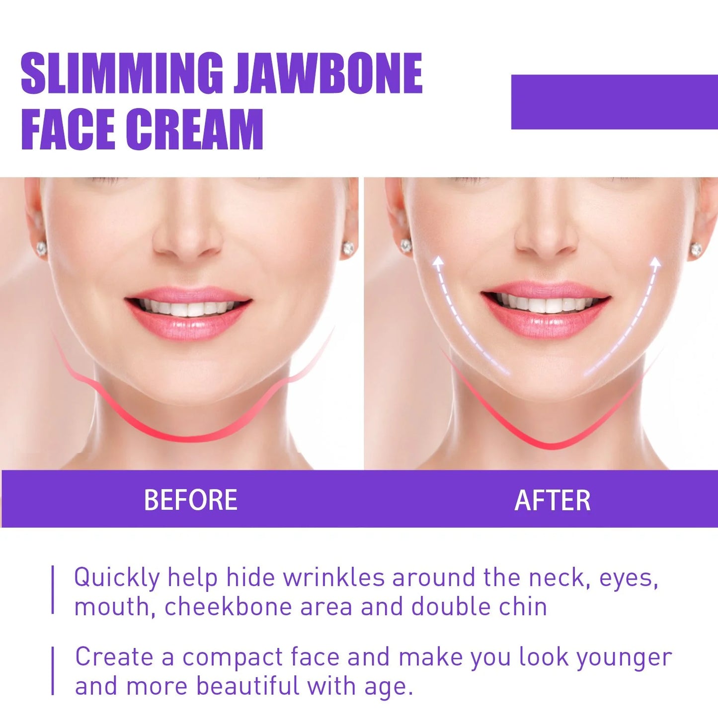Youthful V Shape Lift Cream Contouring Tightening Chin Firming Anti-Sagging Facial Massage Cream
