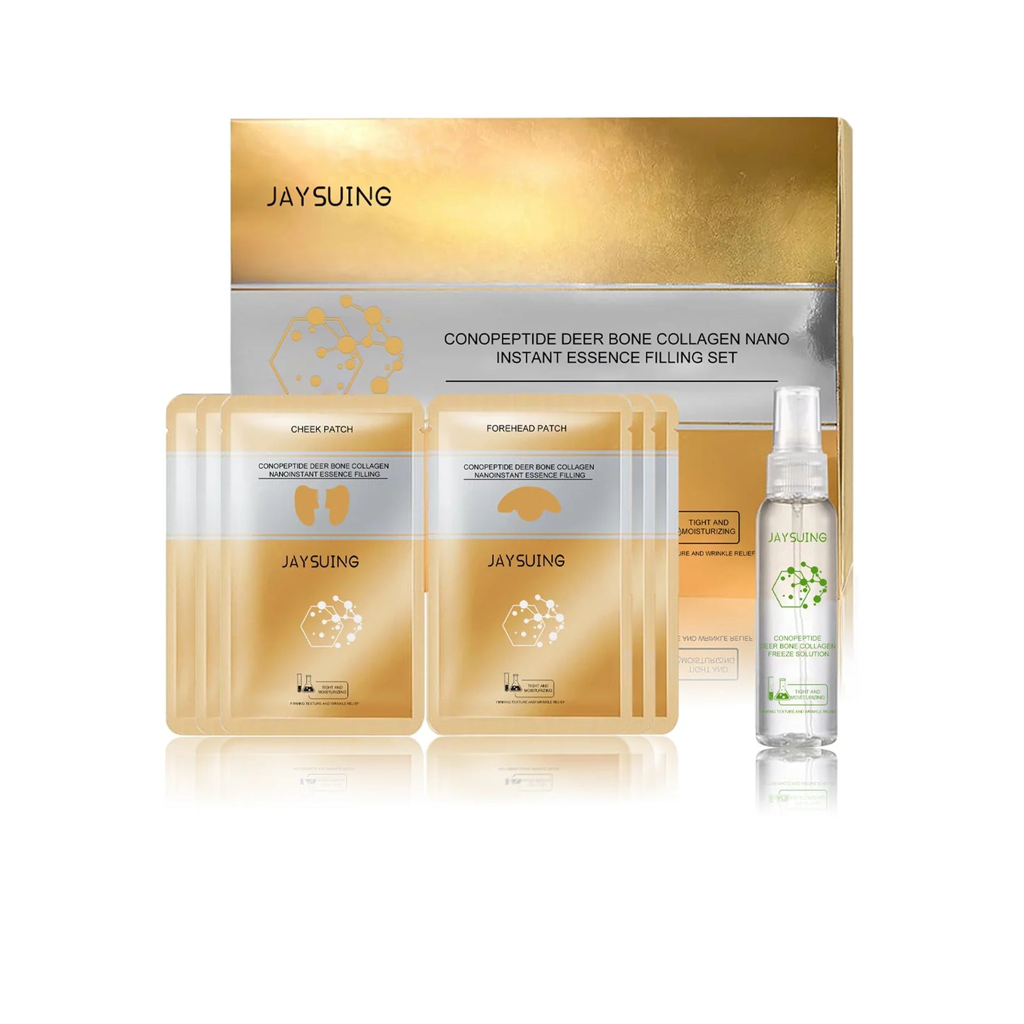 Youthful Glow Deer Peptide Complex Kit Reduces Wrinkles, Anti-Aging, Hydrates & Tightens Face Skin