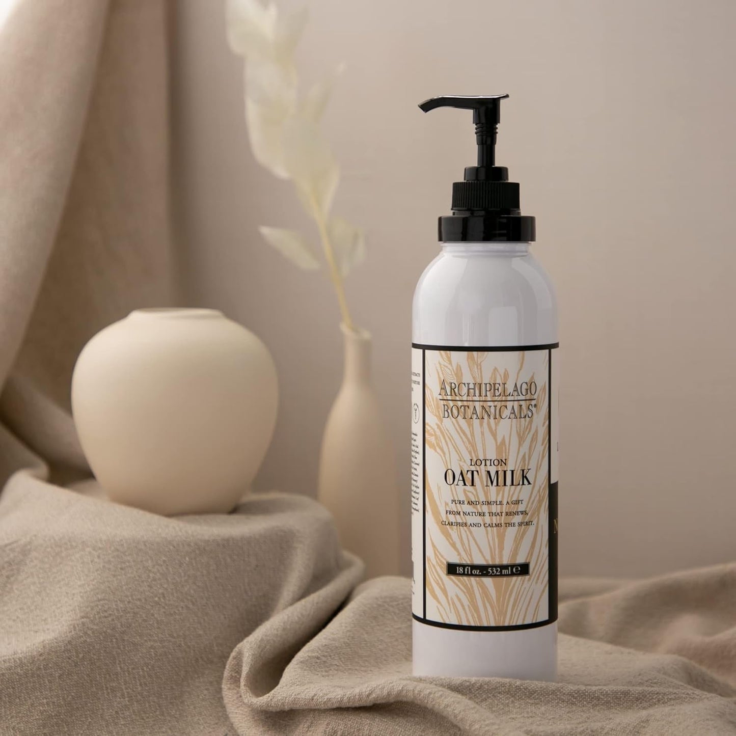Oat Milk Lotion, Nurturing and Soothing Daily Moisturizer for Dry or Sensitive Skin, Hydrating Body Lotion, Paraben-Free, Phthalate-Free, 18 Oz