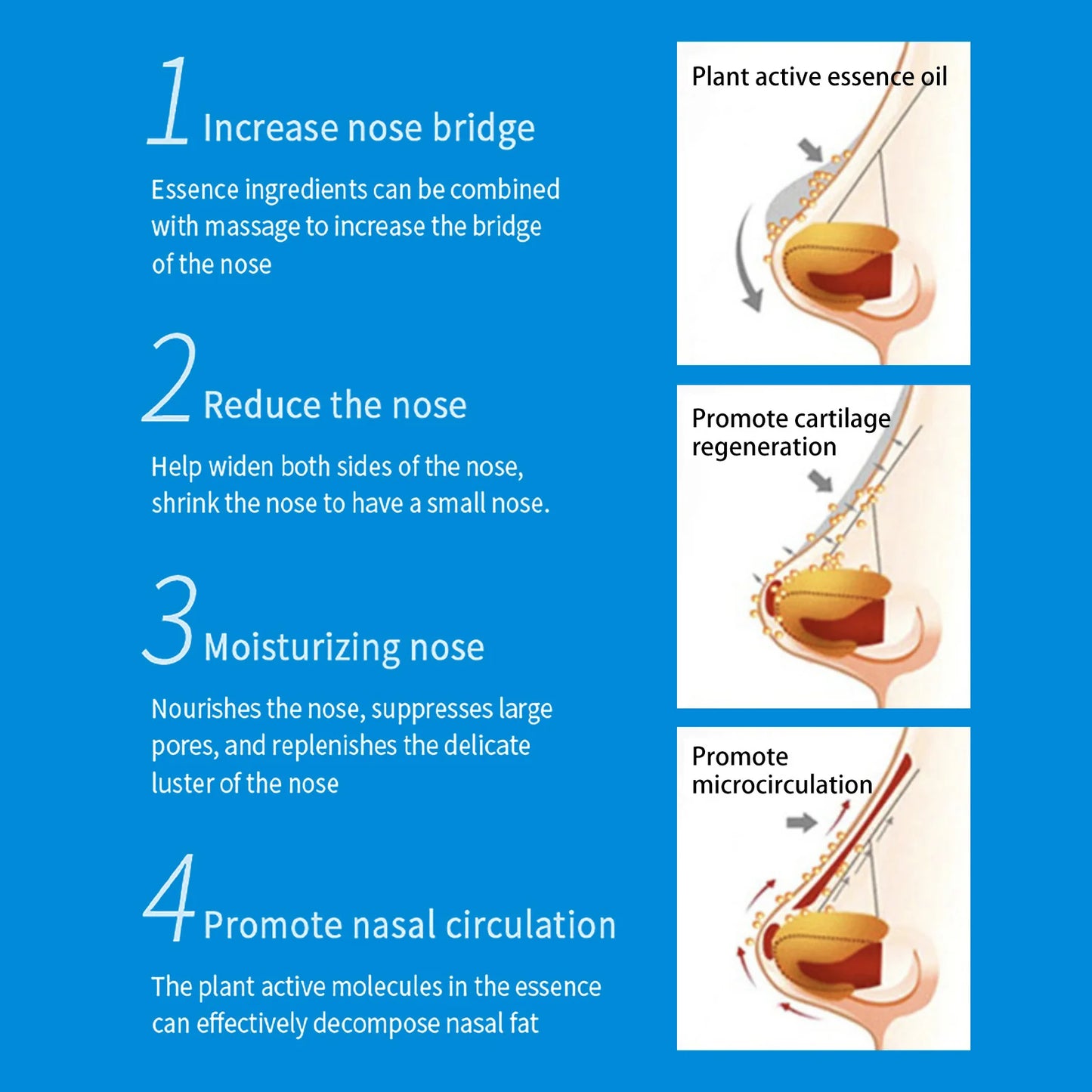 Nose Tightening Oil for Natural Straightening Hydration and Massage Care