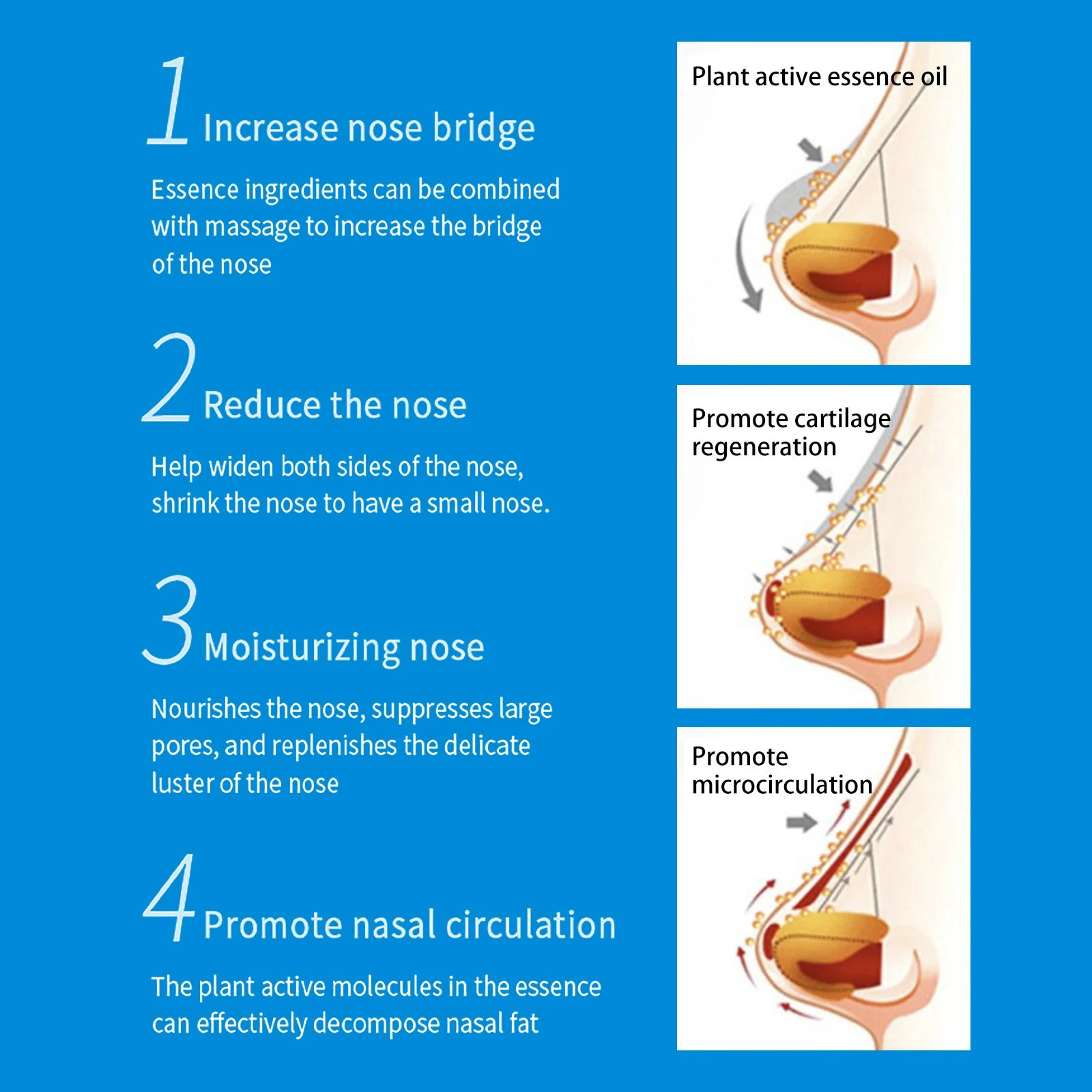 Nose Tightening Oil for Natural Straightening Hydration and Massage Care