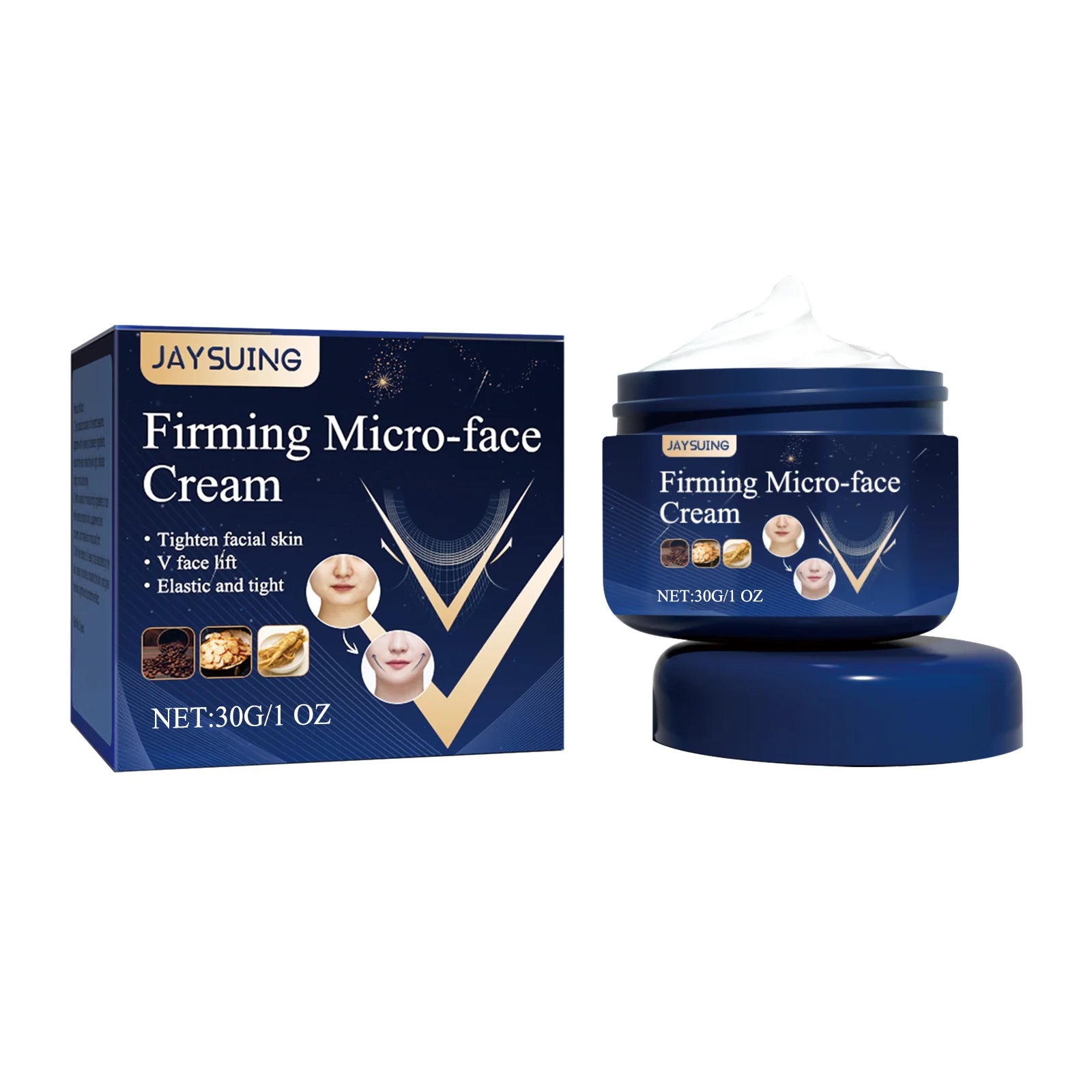 Youthful V Shape Lift Cream Contouring Tightening Chin Firming Anti-Sagging Facial Massage Cream