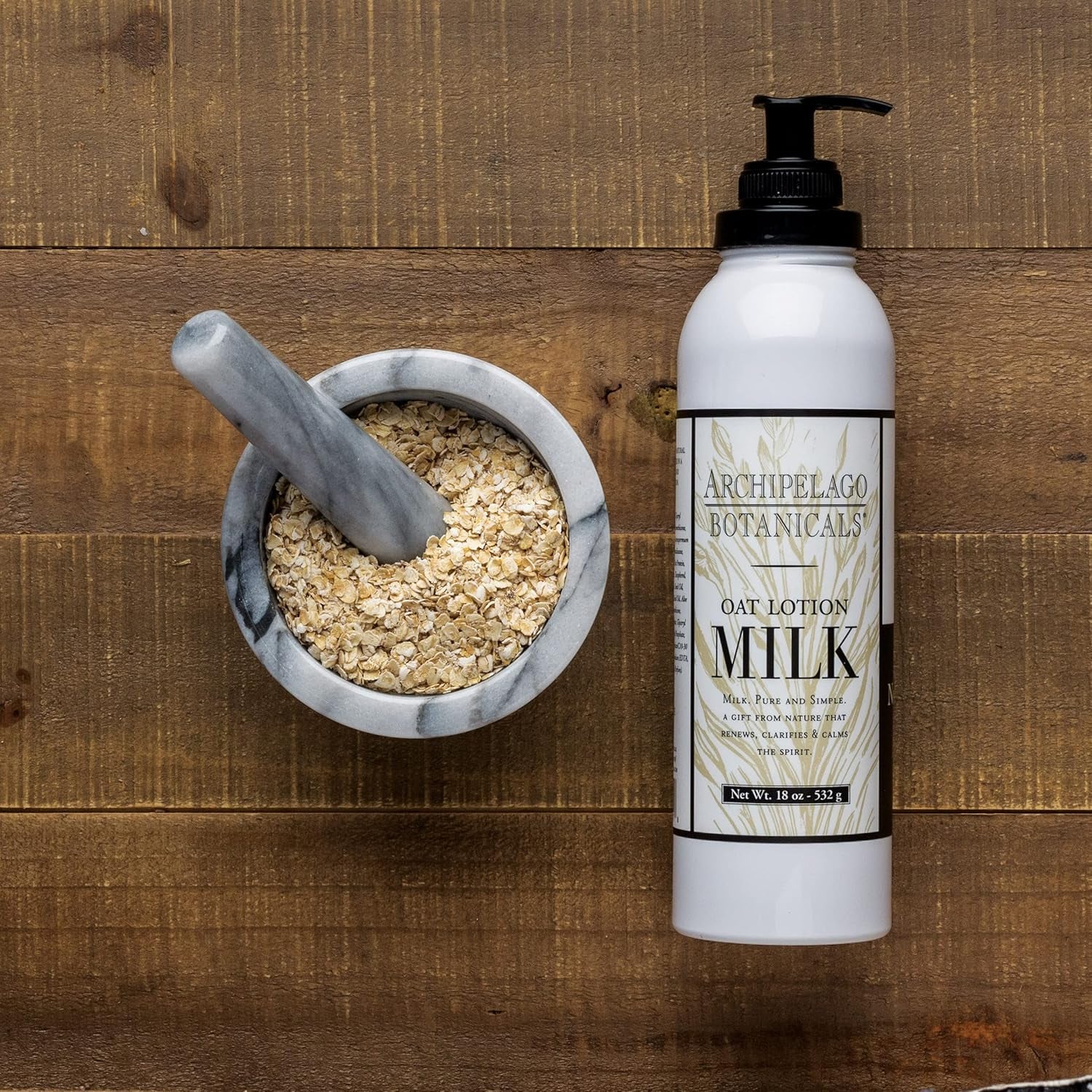 Oat Milk Lotion, Nurturing and Soothing Daily Moisturizer for Dry or Sensitive Skin, Hydrating Body Lotion, Paraben-Free, Phthalate-Free, 18 Oz